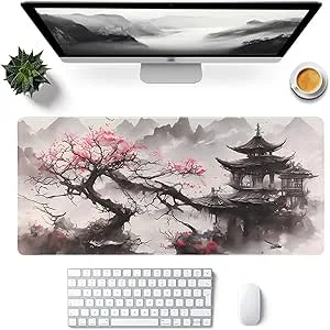 FYting XLL musmatta, spelmusmatta 900 x 400, anime-musmatta, naturligt gummi halkfri bas, vattentät och fläckbeständig, lämplig för PC, MacBook, bärbar dator (F)
