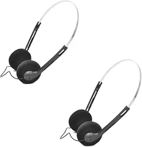 Tnyvm 2 st svarta retro on-ear-hörlurar