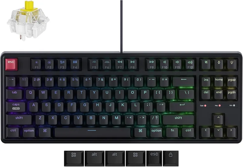 Keychron C3 Pro TKL 80 % trådbundet mekaniskt tangentbord