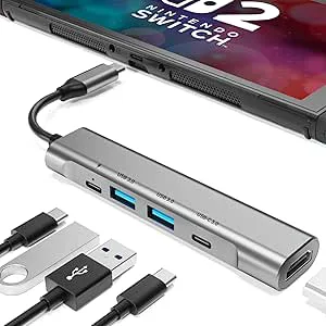 RREAKA Switch2 TV-dockstation för Nintendo Switch2/Switch/Switch OLED