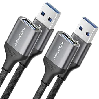 deleyCON 2x 2m USB 3.0 Förlängningskabel 5Gbps