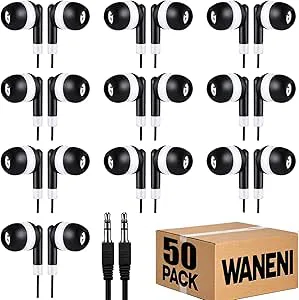 Waneni Partihandel Bulk-öronsnäckor hörlurar 50-pack klass set