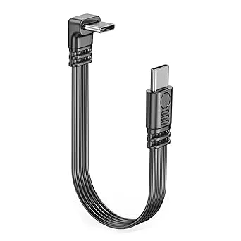 90 graders vinklad USB C till USB C datakabel C platt USBC laddningskabel