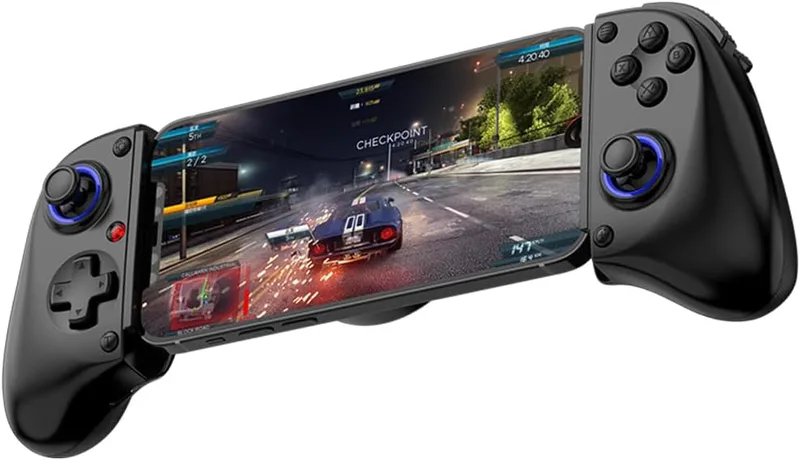 Bluetooth Mobile Game Controller for Nintendo Switch 2 & iOS & Android & Tablets, Wireless Gamepad Grip with Hall Effect Trigger Joystick, Ergonomic Phone Controller for iPhone, iPad Pro, Samsung