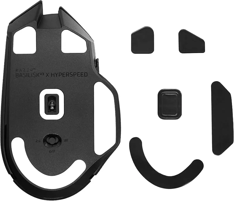 kwmobile Rullningsdynor kompatibla med Razer Basilisk V3 X HyperSpeed Musdekaler