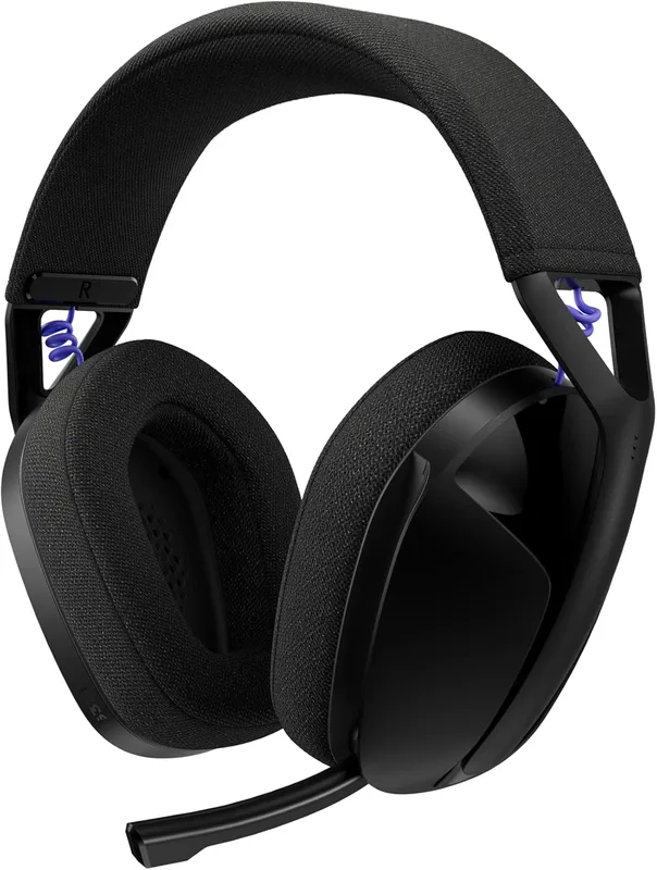 Logitech G G321 LIGHTSPEED trådlöst spelheadset med Bluetooth, dynamisk komfort och passform, mikrofon på 16 kHz, batteri på över 20 timmar, PC, PS4, PS5, Nintendo Switch, Mobil – Svart