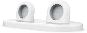 Kompakt ABS dubbelt laddningsstativ för smartklocka och kompatibel med AirPods Pro 2