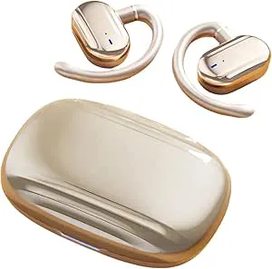 Bärbar öronsnäcka, 9,5 cm trådlösa öppna öron för musik, designade med lång batteritid, slitstark öronpropp för män kvinnor vuxna resor, hemtelefoner, daglig pendling och träning
