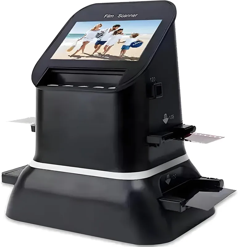 Digital omvandlare för 1080p-film, stöder 5 filmformat 120, 1080p LCD-skärm, enkel skanningslösning för arkivering av minnen