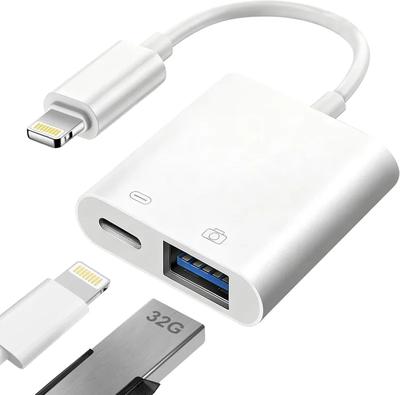 Bamkey [Certifié Apple MFi]2 en 1 Adaptateur