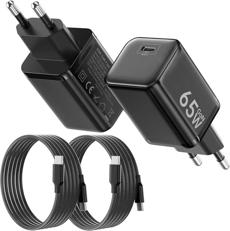 HYDOOD 65W GaN USB-C Laddare 2-pack