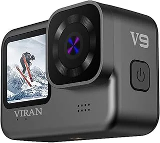 4K/60FPS WiFi Anti Shake Action Camera V9 Med Fjärrkontrollskärm Vattentät Vidvinkelsportkamera Enkel Portabilitet(XJ-V9)