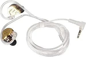 Generic Hybrid Dynamic Driver Balanced Armature öronsnäckor, Deep Bass Stereo ZSN Pro X Dual Driver Dynamic Earskydd för Monitor (Guld)