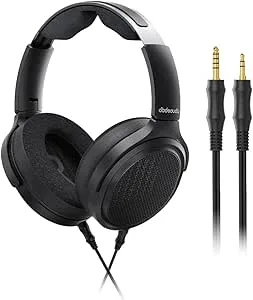FiiO JT7 Over-Ear Planar Magnetiska hörlurar, 95 x 86 mm Planar Driver, 3 µm ultratunn membran, vikbar lätt design, avtagbar 4,4 mm/3,5 mm kabel för audiofiler (svart)