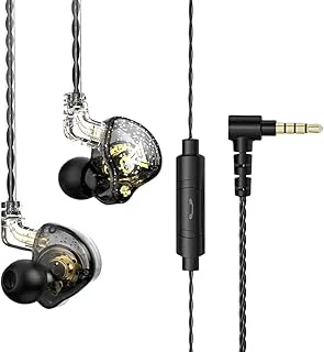 Dubbeldrivna in-ear-hörlurar med kabel
