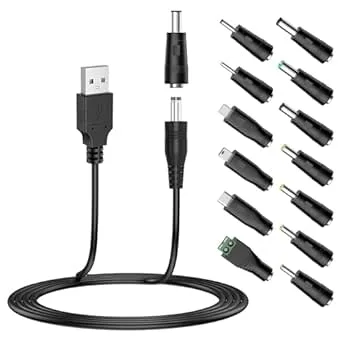 YBFBSJK USB 2.0 till DC-strömkabel 5,5 mm