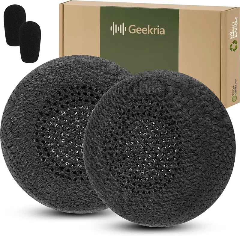 Geekria Comfort Mesh tyg ersättningsöronkuddar för Logitech Zone