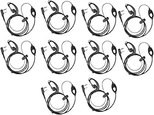 SFCNCVBTBX 10 st hörlurar walkie-talkie passar till For UV-5R UV-82 ForBF-888S 666S 777S For Quansheng UV-K5 UV-K58 Walkie-talkie-hörlurar
