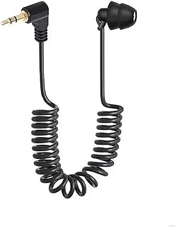 3,5 mm fjäderhörlurar med enkelsidig in-ear-funktion, tung bas, trådbundna hörlurar, passar for mobiltelefon, MP3-dator Walkie-talkie-hörlurar