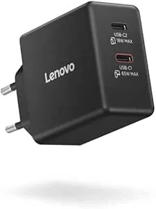Lenovo Dual USB-C 65 W GaN laddare