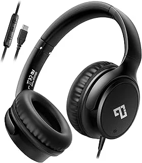USB C-hörlurar trådbundna over-ear-hörlurar