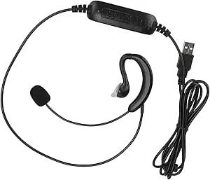Acouto Öronkrok Headset USB Hörlurar Dator Anteckningsbok