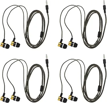 ISTOVO 4st 1,1 M Reflekterande Fiberdukslinje Brusisolerande Stereo In-Ear-Hörlurar