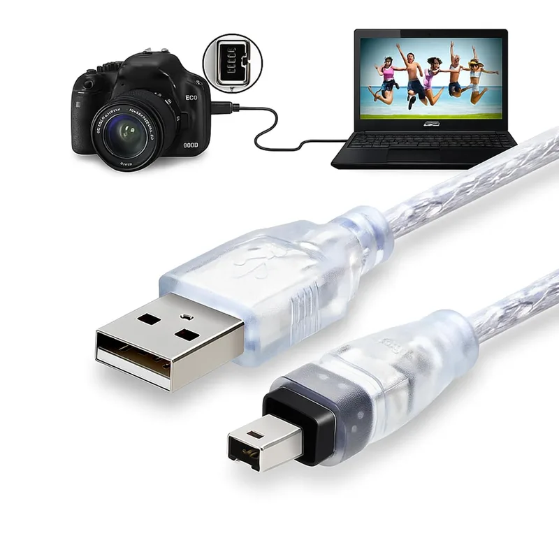 FireWire till USB C 1394 4-stifts hane adapterkabel