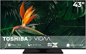 Toshiba 43LV3F63DA Smart TV VIDAA Full HD HDR Smart TV med trippelmottagare och Bluetooth LED-TV 43LV3F63DA