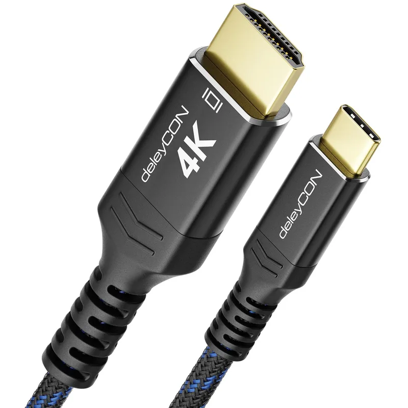deleyCON 0,5m 4K USB‑C till HDMI‑kabel