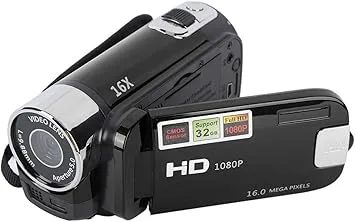 Actionkamera, 4K DV-kamera 2,7 tums roterbar skärm 16x digital zoom videokamera,för cykling,motorcykel