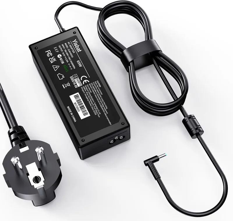 65W 19.5V 3.33A Laddare Kompatibel med HP 250 255 240 G9 G10 256 G10 245 246 240R 250R 256R G9 Laptop Nätaggregat