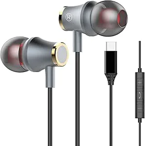 Moxtouz Typ C in-ear hörlurar med kabel