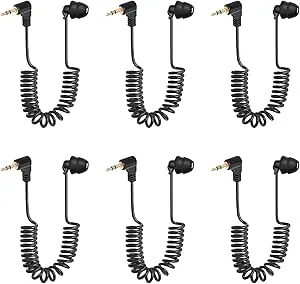 Uikdjgu 6st 3,5 mm FjäDerhöRlurar Enkelsidiga HöRlurar ÖRonsnäCkor TråDbundna Headset för Mobiltelefon MP3-Dator