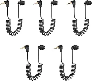 Uikdjgu 5st 3,5 mm Fjäderhörlurar Enkelsidiga Hörlurar