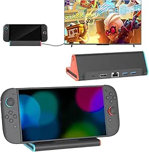 Switch 2 dockningsstationer kompatibel med 21.0.0, dockningsstation för Nintendo Switch 2
