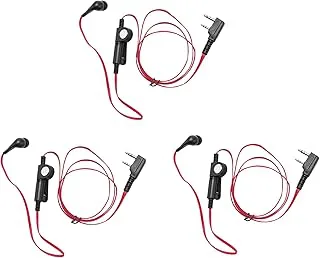 3X 2 Pin Noodle Style Earbud Headset K-Plugg Öronsnäcka Headset för Uv5R -888S Uv5R Radio