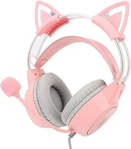 Leftwei Roseate Wired Cat Ear Gaming Headset