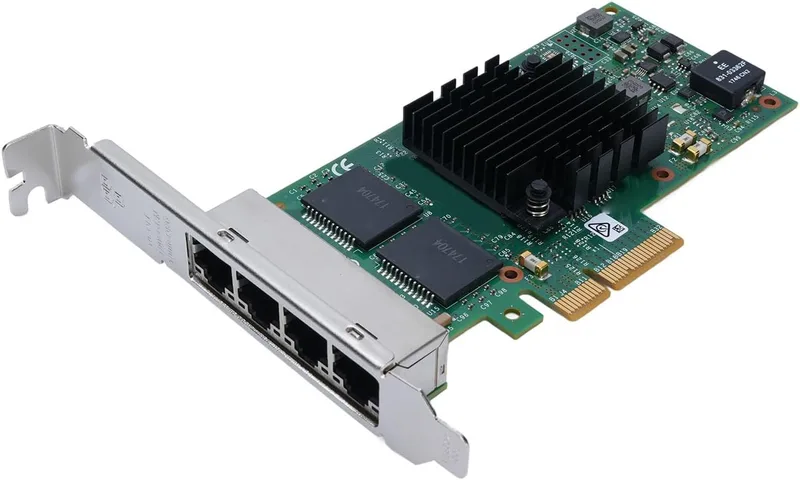 Fabater Pcie Gigabit Ethernet Server Adapter I350-T4 4-portars Nätverkskort för för Server för, QoS Traffic Management för Multi CPU-belastningsbalans