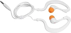 RASTKY Ledningshörlurar Simhörlurar,5 Mm Plugg Ledningshörlurar med Byt öronproppar Simning Löpning Surfing IP68 Hörlurar (Vit Orange)