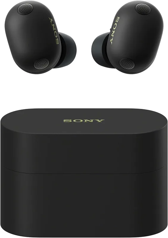 Sony WF-1000XM6 flaggskeppsmodellen av trådlösa hörlurar med brusreducering, Bluetooth, signaturhögupplöst ljud, tydliga samtal, 10-bands EQ, 24 timmars batteritid, IPX4, iOS och Android – svart