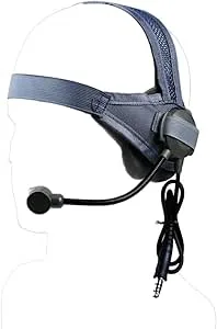 WAUDUOE Taktiskt Enkelsidigt Headset Med Elastiskt Pannband