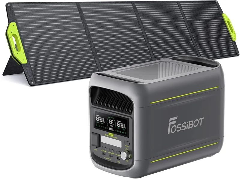 FOSSiBOT F1800 Bärbart Elaggregat Med 200W Solpanel