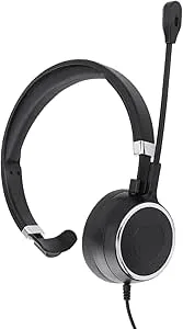Jopwkuin USB-telefonheadset Bekväma Monohörlurar med Mikrofon för