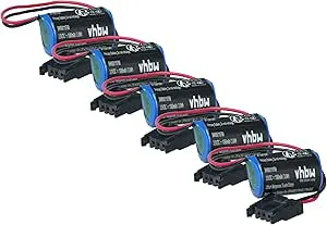 vhbw 5 x utbytesbatteri för Allen Bradley 1747-BA, 1746-BAS, 1747-PT1, 1756-BA1, 1745-B1
