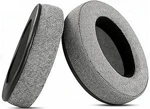 TaiZiChangQin MDR-7506 Earpads ersättning för Sony MDR-7506 MDR-V6 MDR-V7 MDR-CD900ST bildskärmheadset, öronkuddar med mjukare minnesskum nättyg svart