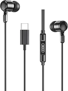 USB C-hörlurar in ear headset lämpligt för Xiaomi Redmi Note 15T 15 14 14T 13 13T 12 12T 11T 11 10 Ultra Lite Pro 4G 5G mikrofon typ C öronproppar med kabelkontakt, svart