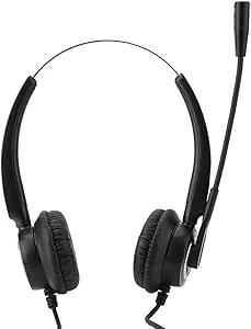 Rcniso Telefonheadset RJ9 Call Center-headset med Brusreducerande