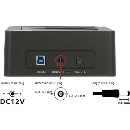 Delock Dual Docking Station SATA HDD > USB 3.0