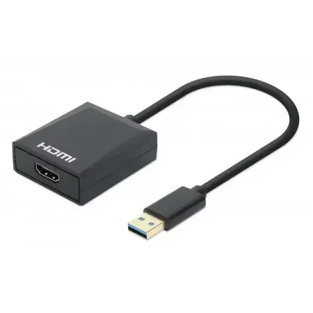 Manhattan 153690 dockingstation Ledningsført USB 3.2 Gen 1 (3.1 Gen 1) Type-A Sort
